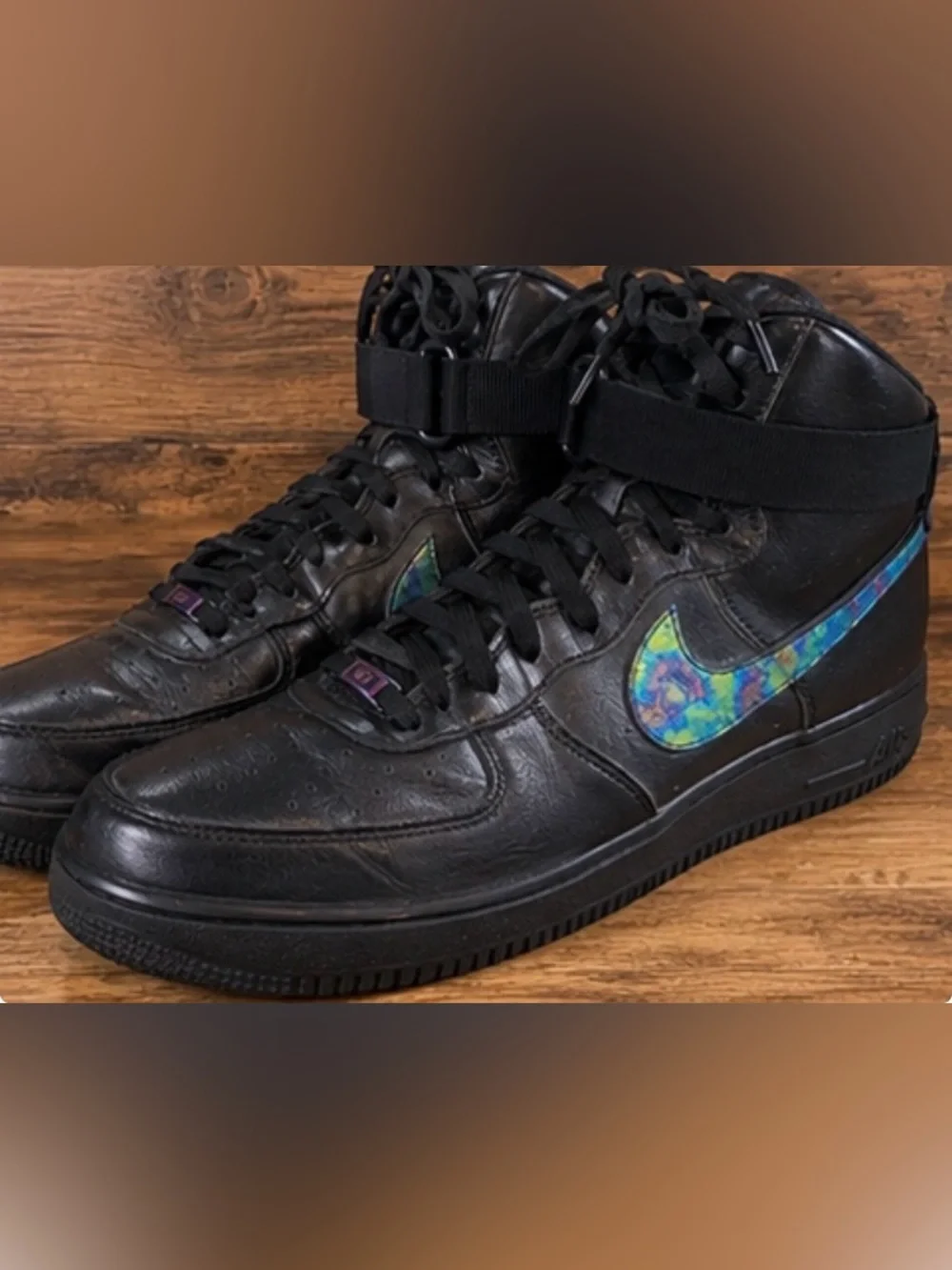 Nike Air Force 1 High ‘07 LV8 Black Iridescent Oil Slick Men’s 12 . 806403-002